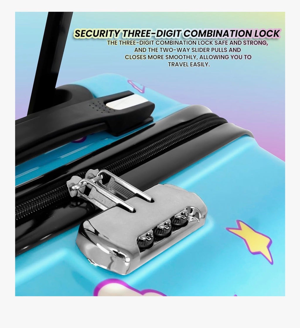 Unicorn trolley with lock for girls