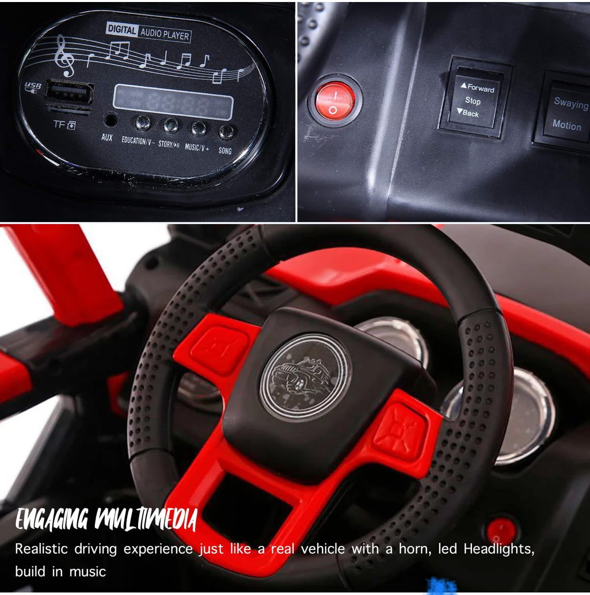 Battery Operated 4x4 Big Size 12V Battery Ride On Thar, Jeep for Kids Drive 2 to 10 Years | Motor for Steering | Remote Control | Suspensions | Jumbo Driving Car