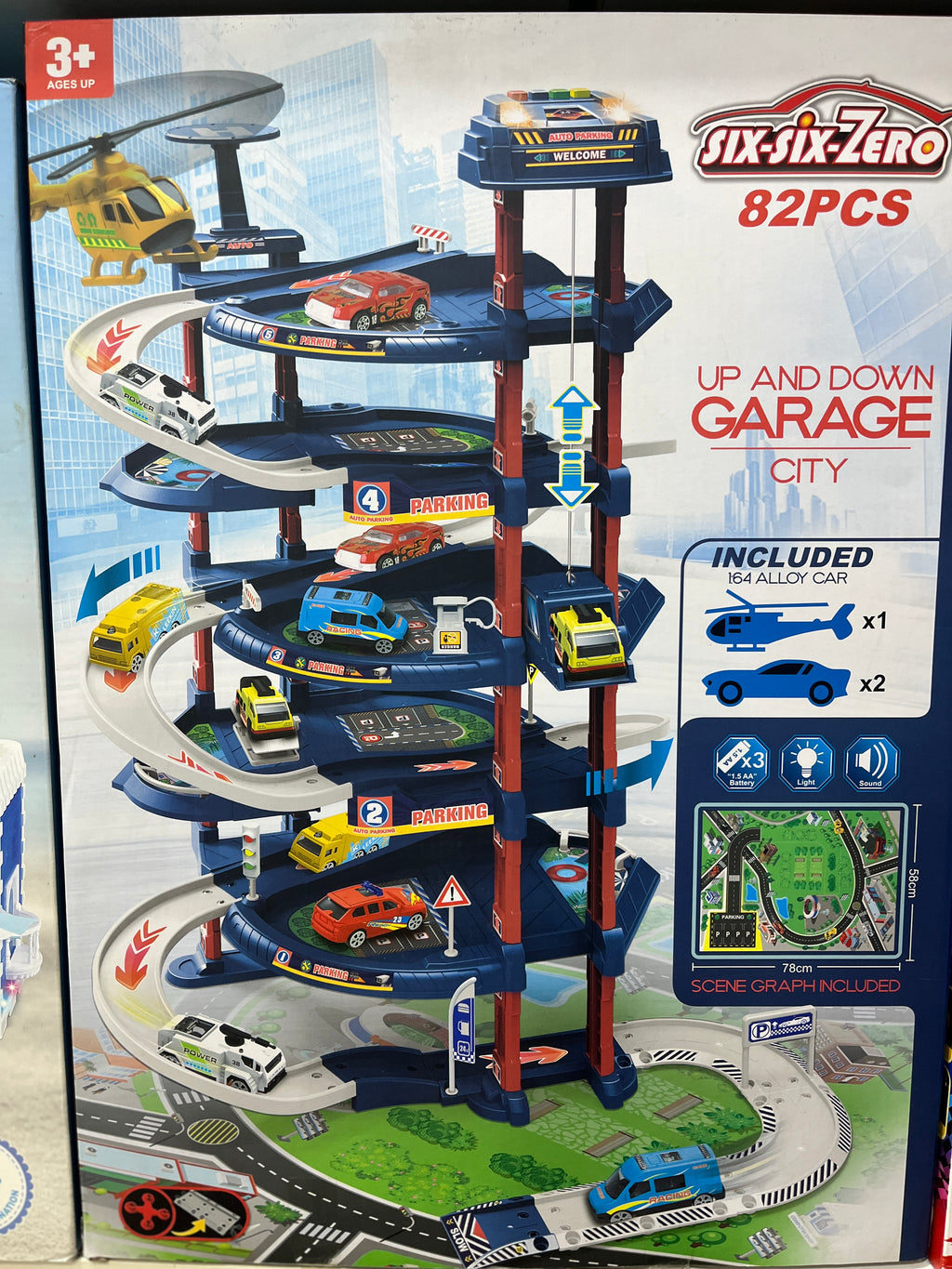 Vehicle parking Set Toy for Children - City Passenger Track & Parking Car Garage Toy Set, Gifts for Boys Girls 3 4 5