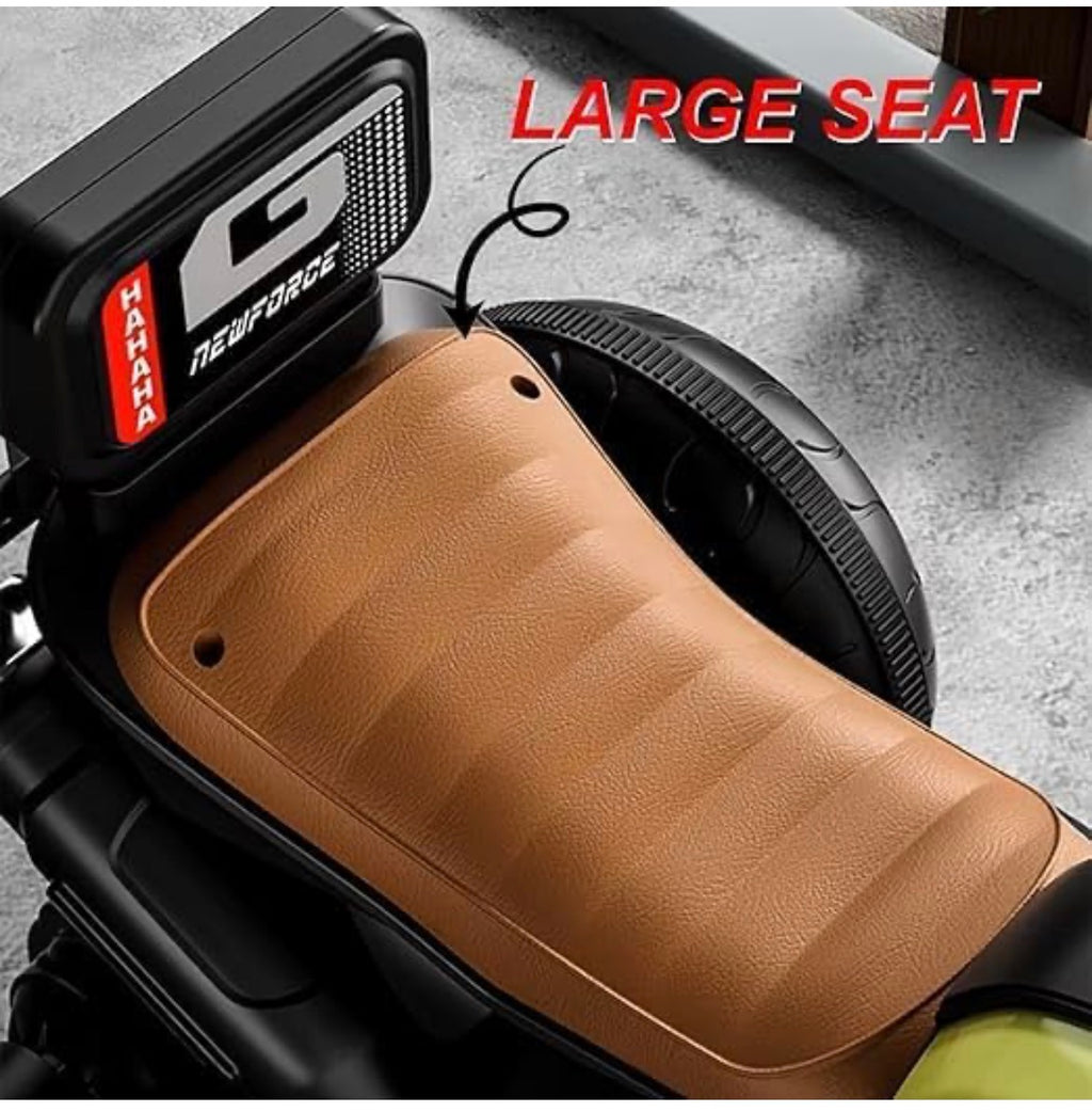 6V Battery YAHAHA Bike rideon | Music, LED Lights | Manual Control | Battery-Operated Ride-On Bike with Backrest for Boys & Girls Aged 1-5 Years (Yamaha, Red)