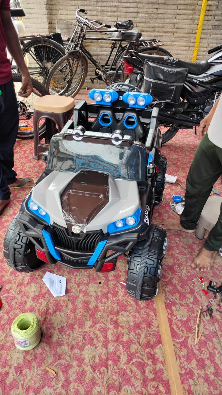 Battery Operated 4x4 Big Size 12V Battery Ride On Thar, Jeep for Kids Drive 2 to 10 Years | Motor for Steering | Remote Control | Suspensions | Jumbo Driving Car